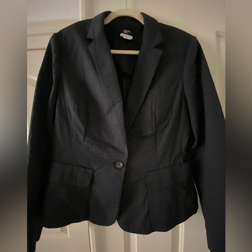Perfect for the season, black 2 piece Philippe Adec cotton/nylon pant suit